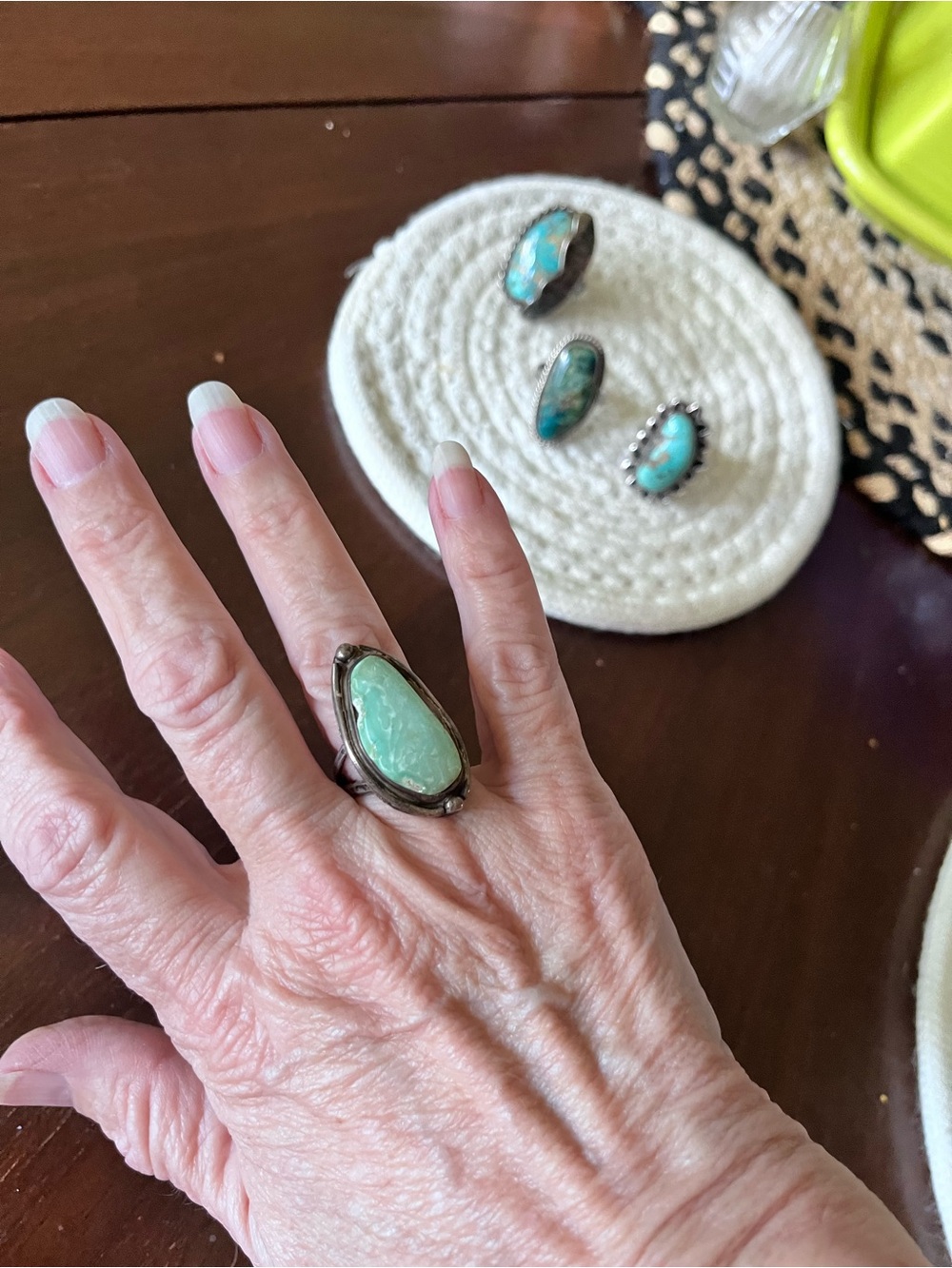 Turquoise Teardrop Statement Ring - Women Jewelry